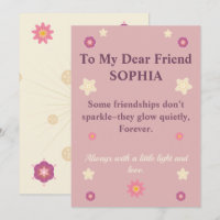 Custom Floral Friendship Quote Invitation