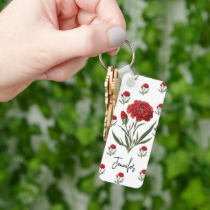 Custom Floral Keychain for Birthday & Mother’s Day