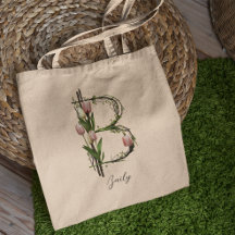 Custom Floral Letter 'B' – Personalised Gift