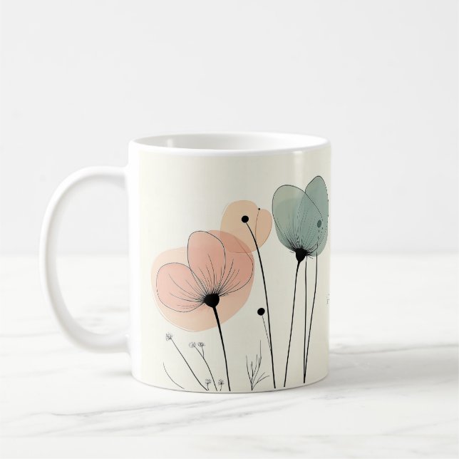 Custom Floral Mug for Mom – Gentle Gratitude 2 (Left)