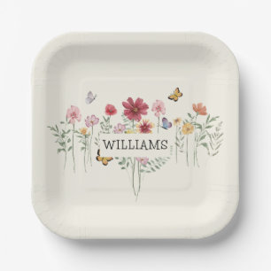 Custom Floral Paper Plate