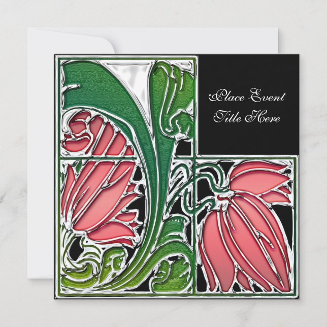 Custom Floral Party Invitation (Front)