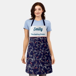 Custom floral pattern apron