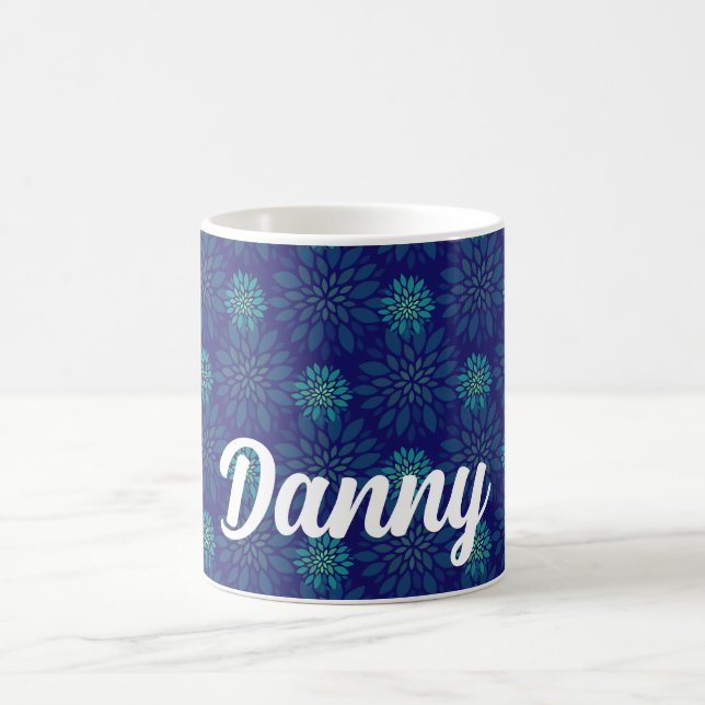 Custom Floral Pattern Coffee Mug (Center)