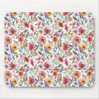 Custom Floral Patterned Mouse Pad