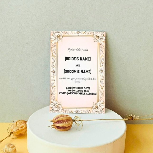 Custom Floral Patterns Beautiful Wedding Invitation (Creator Uploaded)