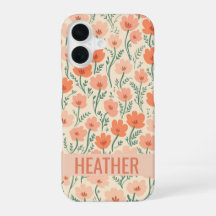 Custom Floral Phone Case | Cute Personalised Pink
