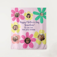 Custom Floral Pink Grandma Photo Gift 7 Pics