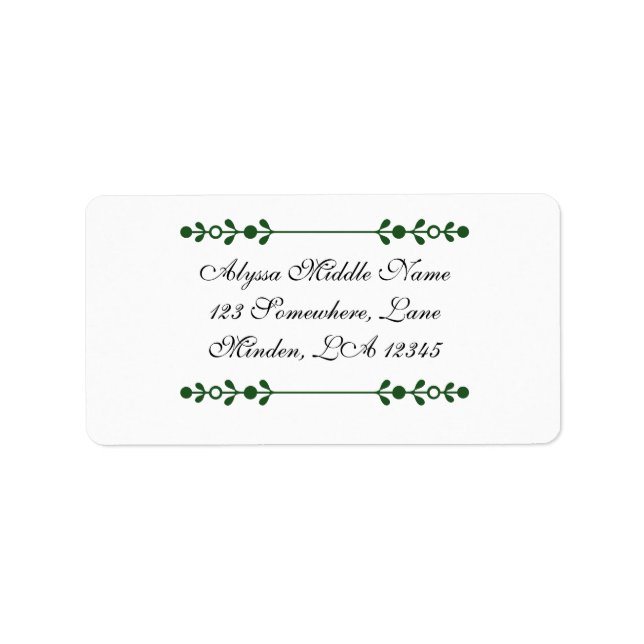Custom Floral Return Address Labels | Personalised (Front)