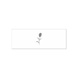 Custom Floral Stamp Minimalist Business Chic