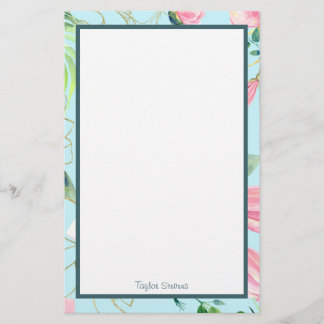 Custom Floral Stationery