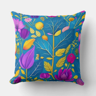 Custom floral throw pilow cushion