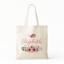 Custom Floral Tote Bag