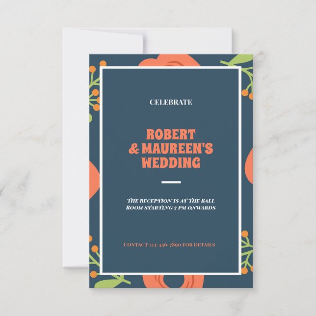 Custom  floral  wedding reception (Front)