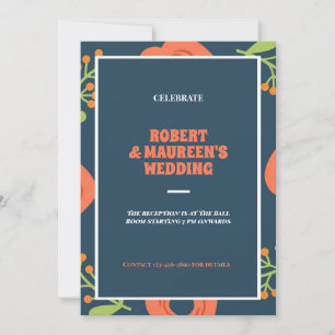 Custom floral wedding reception