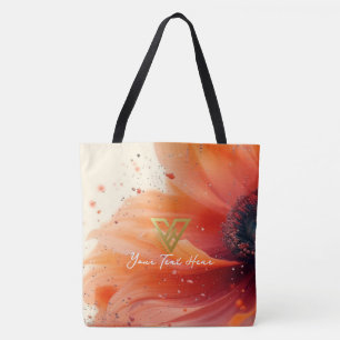 Custom : Floral Whirl Personalised Tote Bag