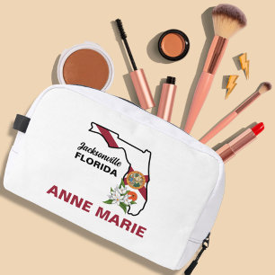 Custom Florida Flag State Flower Orange Blossom Dopp Kit