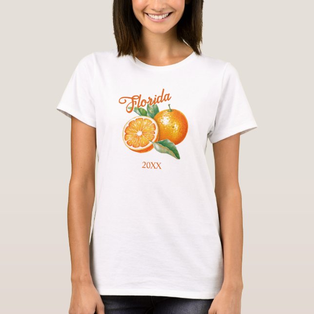 Custom Florida Orange  T-Shirt (Front)