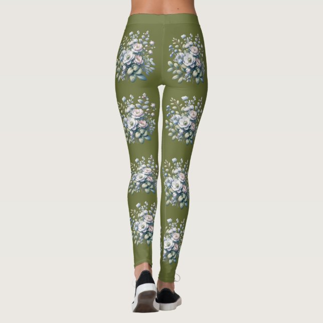 Custom flower design  leggings (Back)
