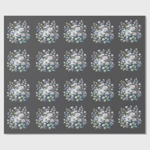 Custom flower design wrapping paper