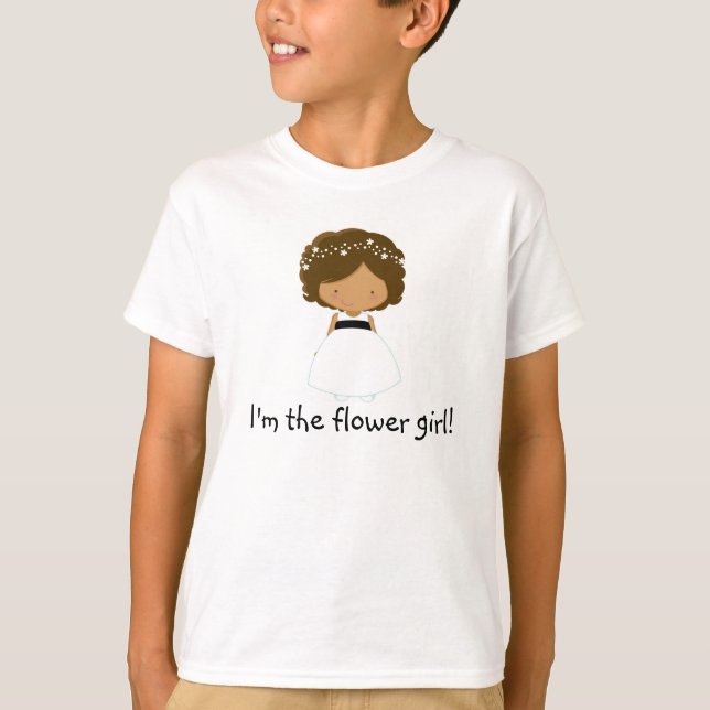 Custom Flower Girl Shirt-I'm the Flower Girl! T-Shirt (Front)