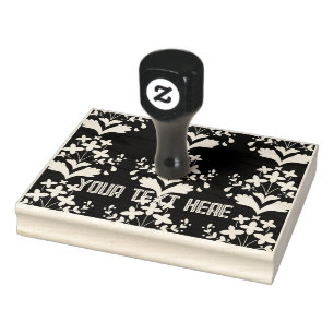 Custom Flower image photo text Wood Art Stamp