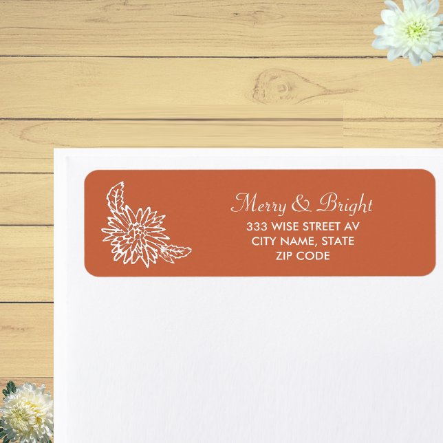 Custom Flower on Terracotta Colour Background (Creator Uploaded)