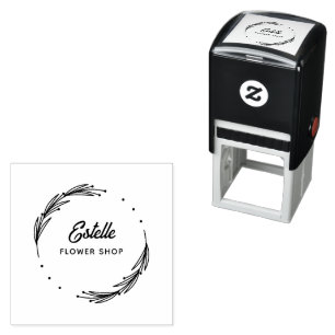 Custom Flower Shop &  Business Name  Self-inking Stamp