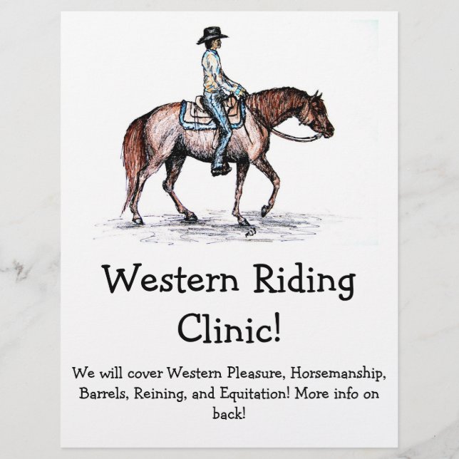 Custom Flyer for Barn or Horse Event or Sale (Front)