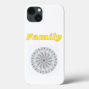 Custom Fmaily Text And Flowers Design iPhone 13 Case