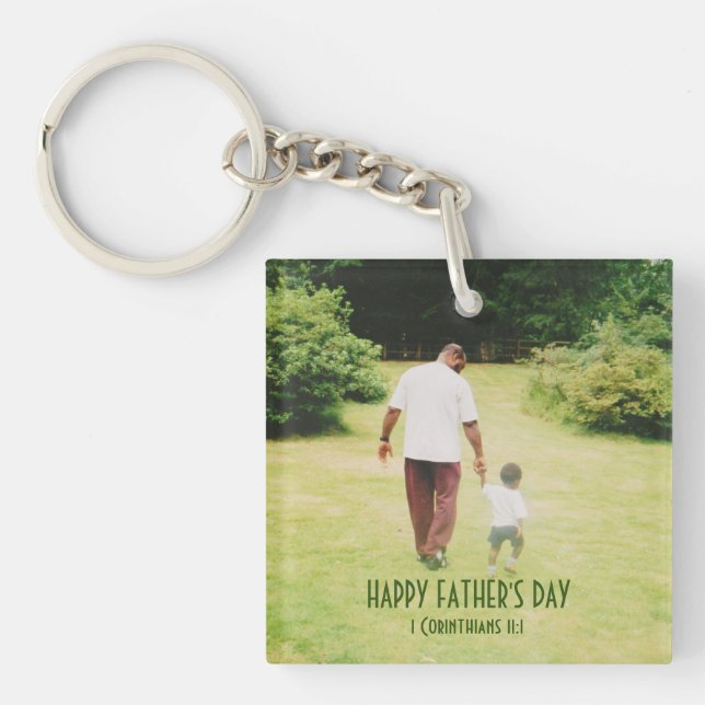 Custom Follow My Example Father Son Key Ring (Front)