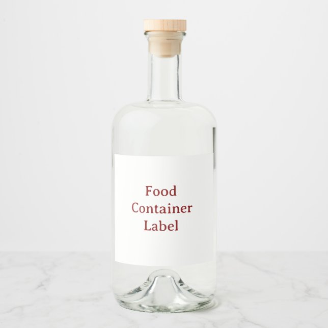 custom Food Container Label (Front)