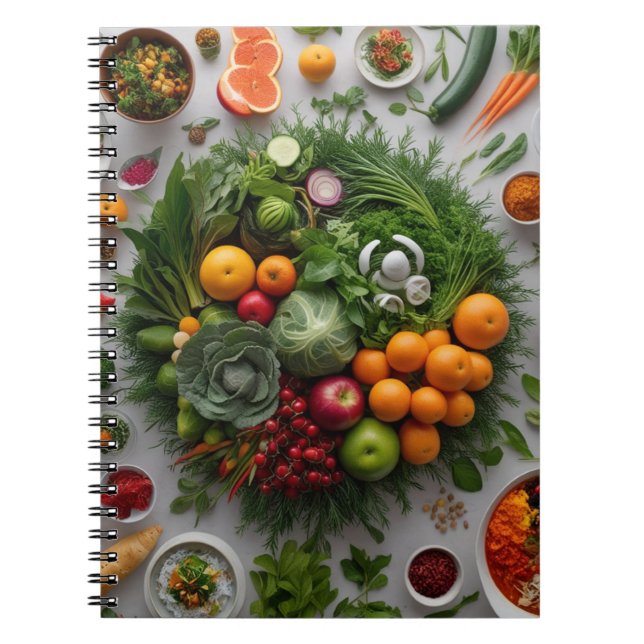 Custom Food-Themed Spiral Notebook (Front)