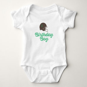 Custom Football First Birthday Baby Bodysuit