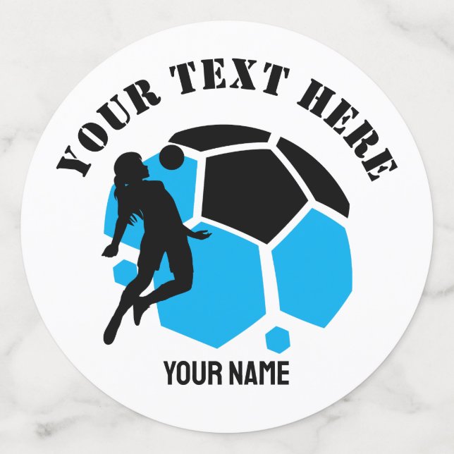 Custom Football Girl kid's Football Birthday Party Confetti (Large Back)