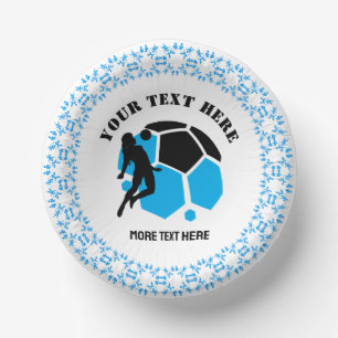 Custom Football Girl kid's Football Birthday Party Paper Plate