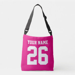 Custom football jersey number cross body bag
