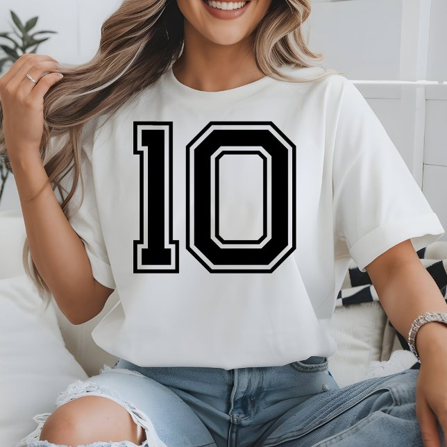 Custom Football Mascot Custom School Team Number T-Shirt (Creator Uploaded)