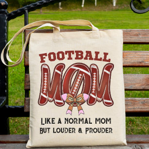 Custom football mum game day mother's day tote bag