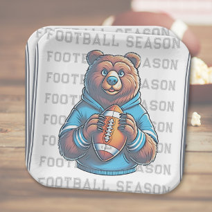 Custom Football Paper Plate