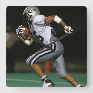 Custom Football Photo Sports  Square Wall Clock