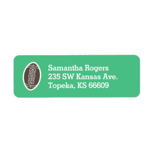 Custom Football Return Address Labels