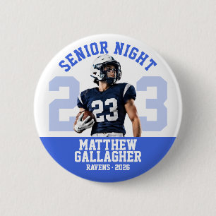Custom Football Senior Night Player Photo 6 Cm Round Badge