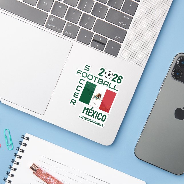 Custom Football Soccer MEXICO (Laptop w/ iPhone)