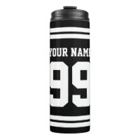 Custom football sports jersey thermal tumbler mug