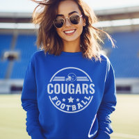 Custom Football Team Badge Blue Cosy Mum