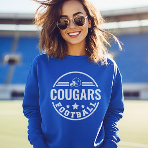 Custom Football Team Badge Blue Cosy Mum Sweatshirt