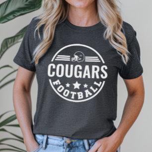 Custom Football Team Badge Dark Grey Mum Tri-Blend Shirt