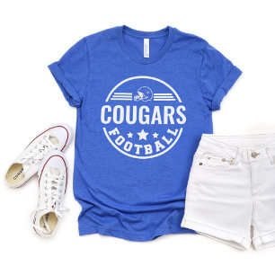 Custom Football Team Badge Royal Blue Mum Tri-Blend Shirt