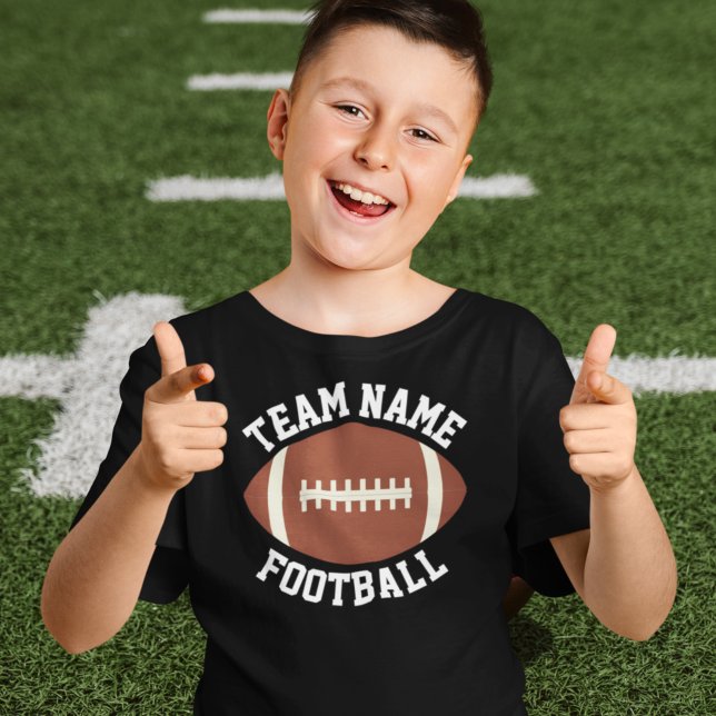 Custom Football Team, Player & Number Boys Sport T-Shirt (Creator Uploaded)